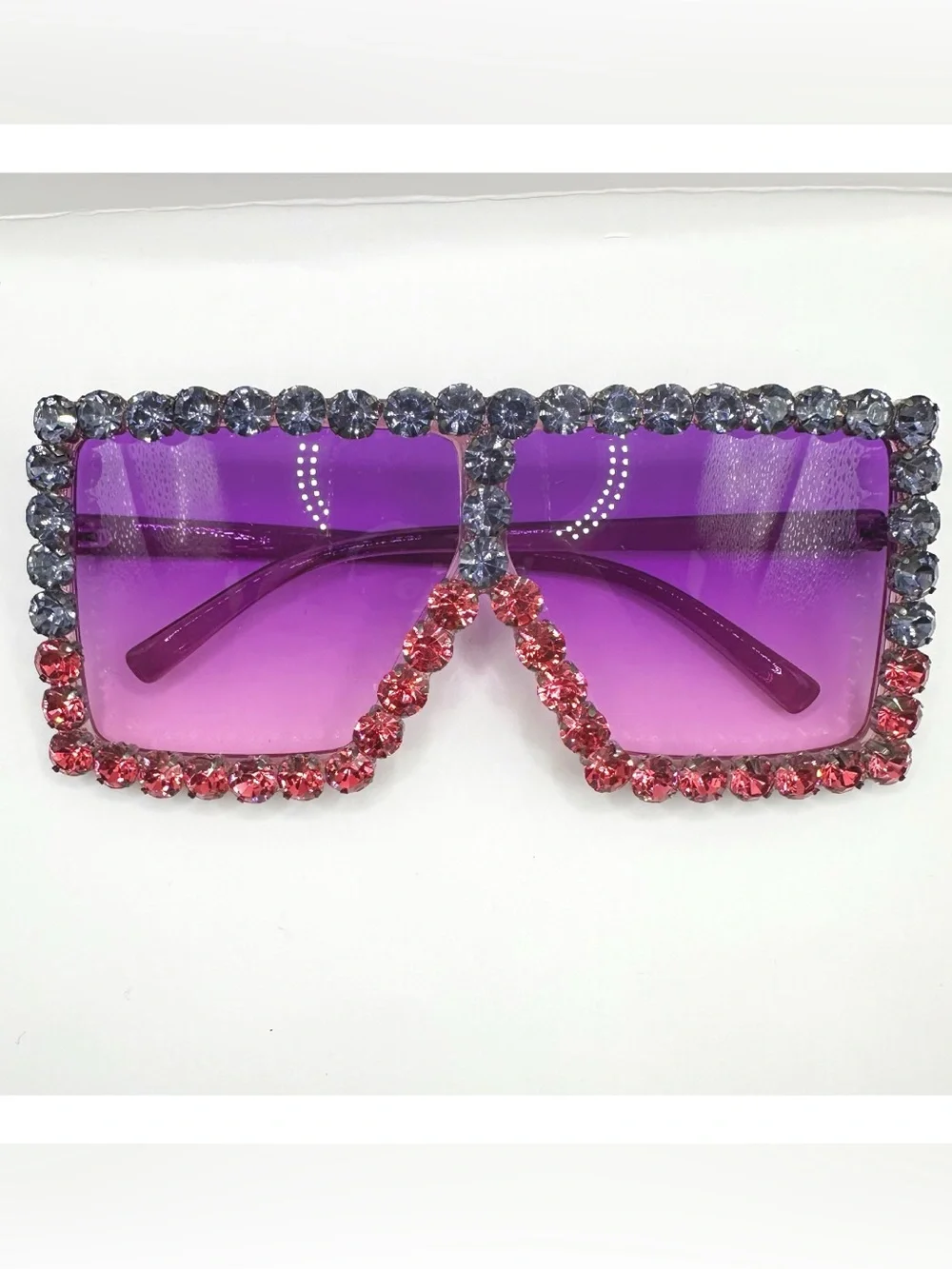 BIG Pink & Purple BLING Sunglasses, CRYSTAL DIAMOND EMBELLISHED